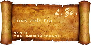 Linek Zsófia névjegykártya